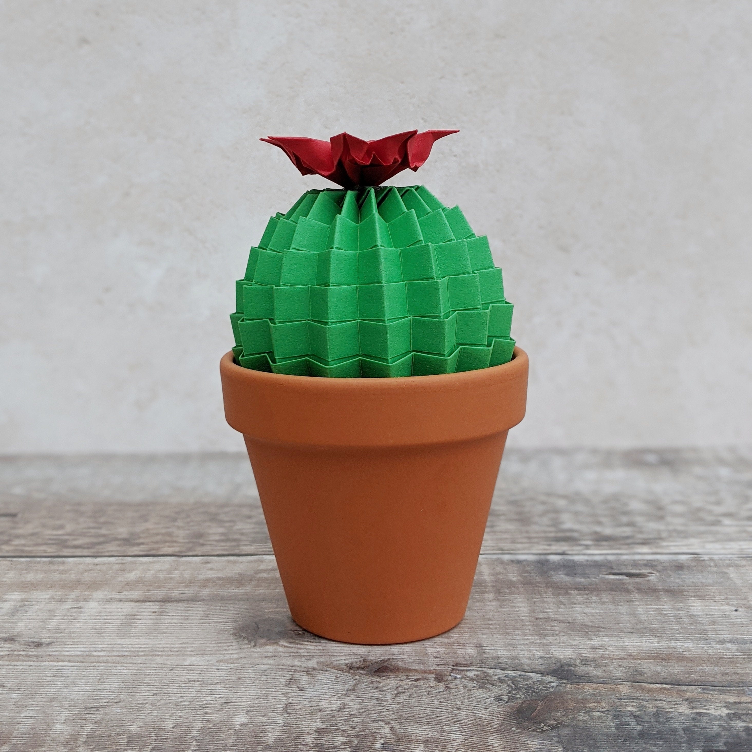 Origami Paper Cactus Plant, Green Faux Succulent, Houseplant, Home Office  Decor, Desk Decoration, Birthday Gift for Dad - Etsy