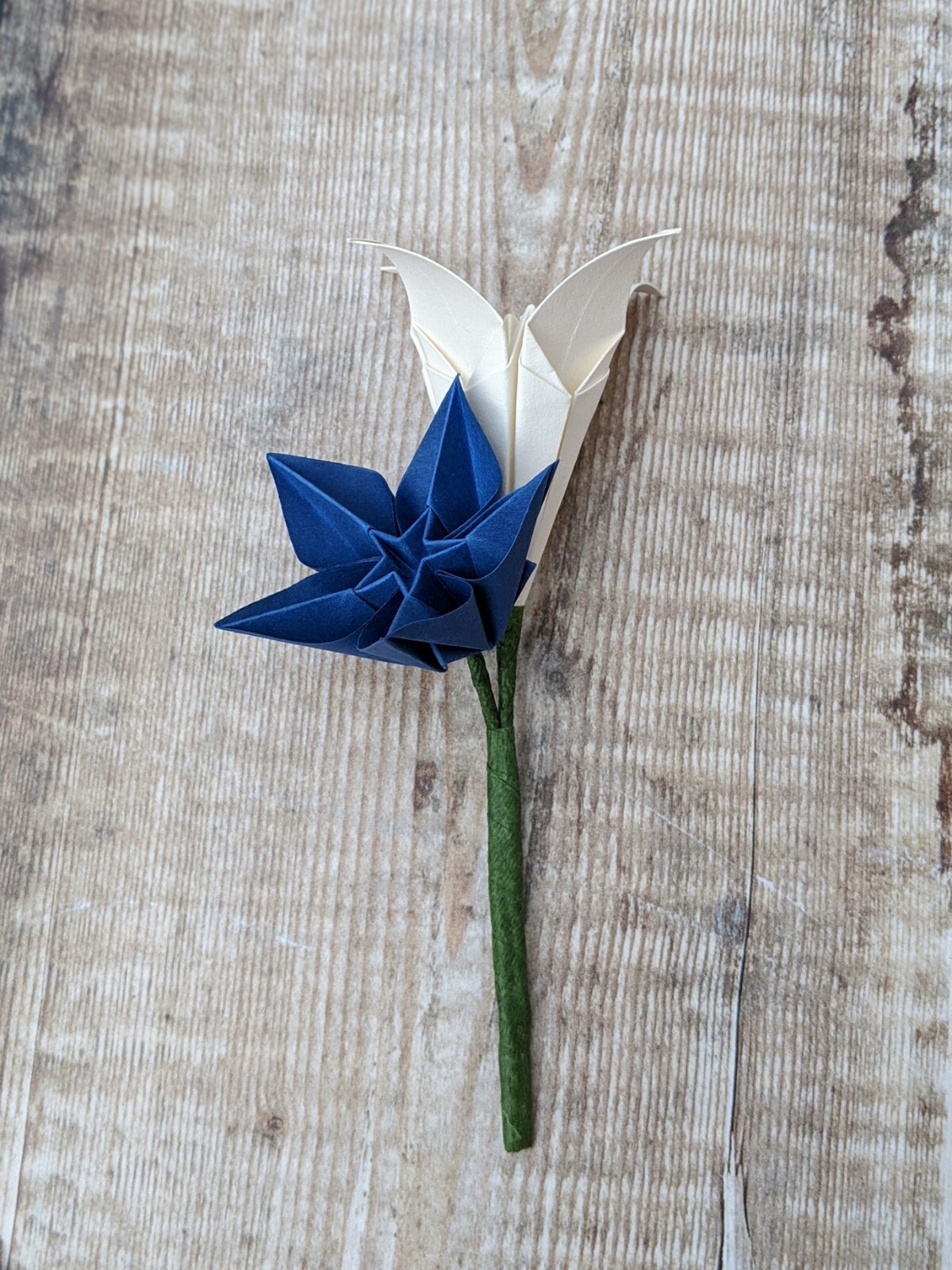 Paper Flower Boutonniere Groom's Origami Buttonhole Eco Etsy UK