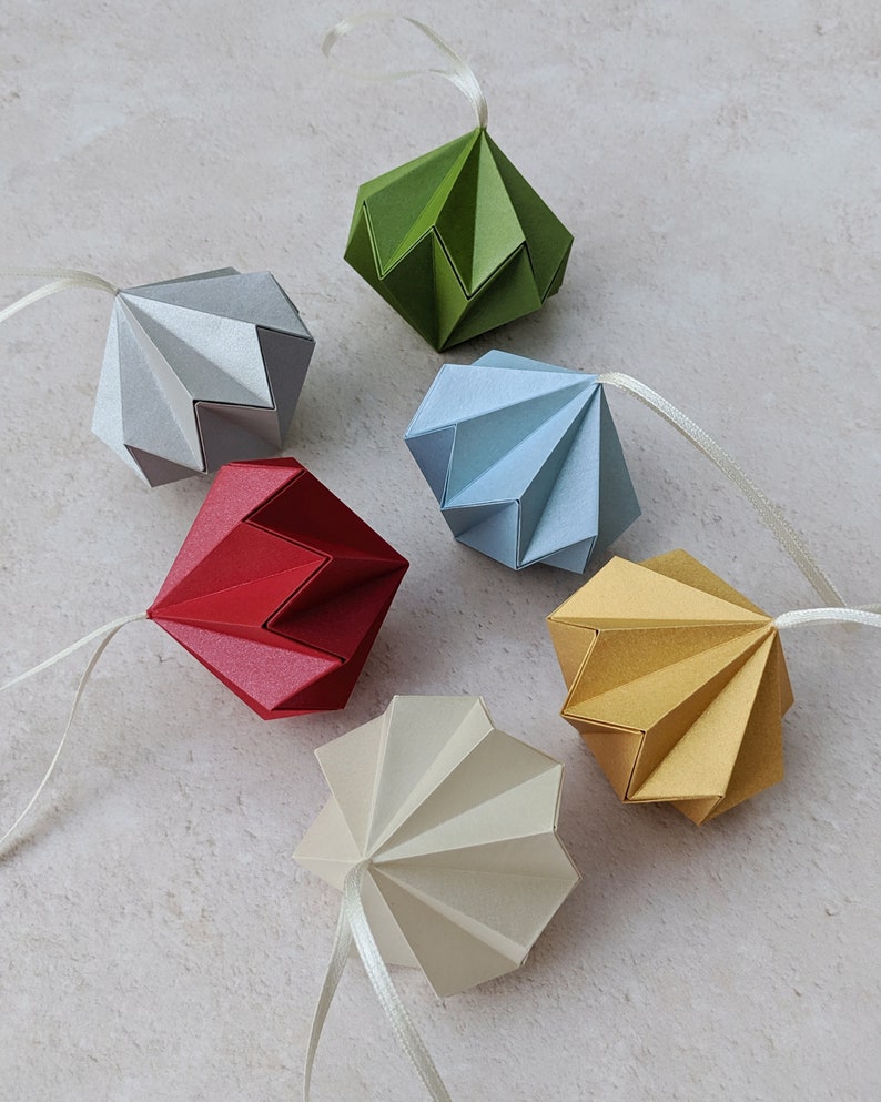Origami Diamond Ornament Eco Friendly Paper Decorations - Etsy