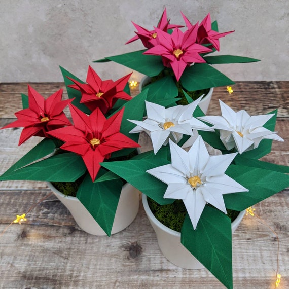  Christmas Themed Origami Paper Flower Bouquet : Home & Kitchen