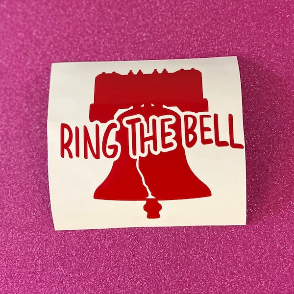 Ring The Bell Vinyl Decal, Philadelphia Phillies, Philly, Liberty Bell, Red October, Vinyl Decal, Red, Car, Window