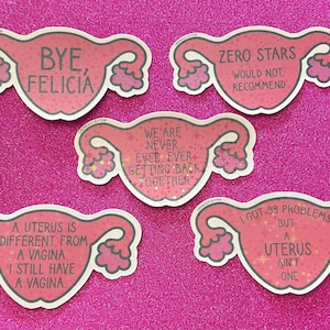 Holographic Funny Hysterectomy Sticker Pack, Chronic Illness, Chronic Pain, Star, Holo