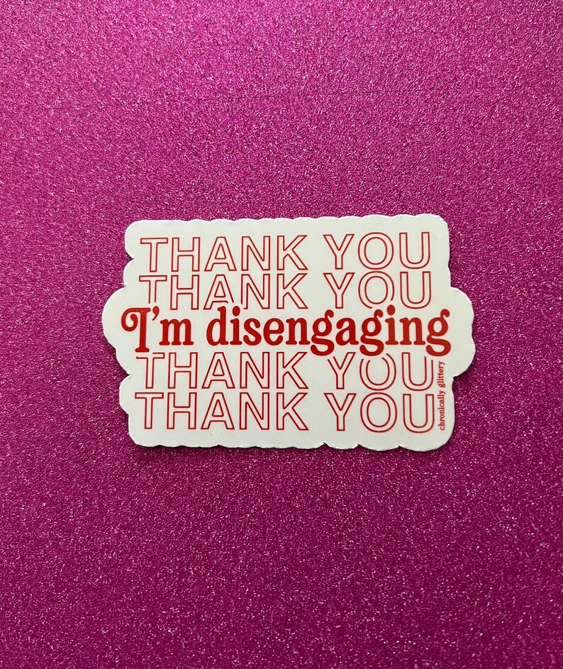 Thank You I’m Disengaging Sticker, Thank You Bag, Red, Meredith, Real Housewives of Salt Lake City, RHOSLC, Bravo, Reality TV Bild 5