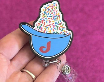 Philly Ice Cream Helmet Acrylic Badge Reel