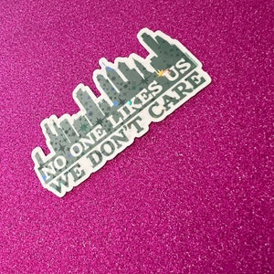 Holo Philly Skyline No One Likes Us We Don’t Care Sticker, Philadelphia Football, Mood, Laptop Sticker, Pop Culture, Holographic Stars image 8