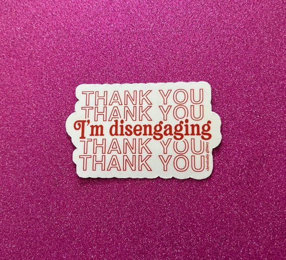 Thank You I’m Disengaging Sticker, Thank You Bag, Red, Meredith, Real Housewives of Salt Lake City, RHOSLC, Bravo, Reality TV