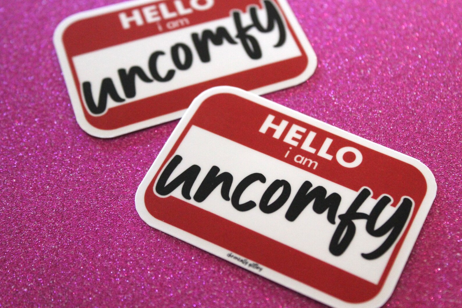 I Am Uncomfy Hello I Am Uncomfy Sticker, Name Label, Hello, Know Thyself, Laptop ...