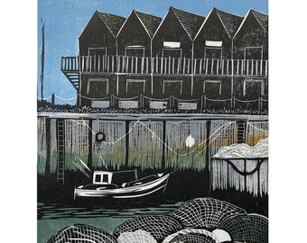 Whitstable Harbour Giclée print - Sky Arts Landscape Artist of the Year 2022, LAOTY, A4 Art Print, sea print