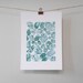 Seashells Original Limited Edition Lino print, Reduction Linocut print,
