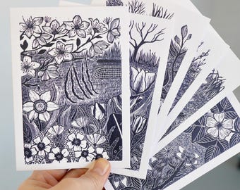Allotment Series Greeting card set of 6 - Art/Greetings Card
