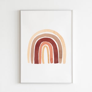 Rainbow handpainted Watercolor Digital Print