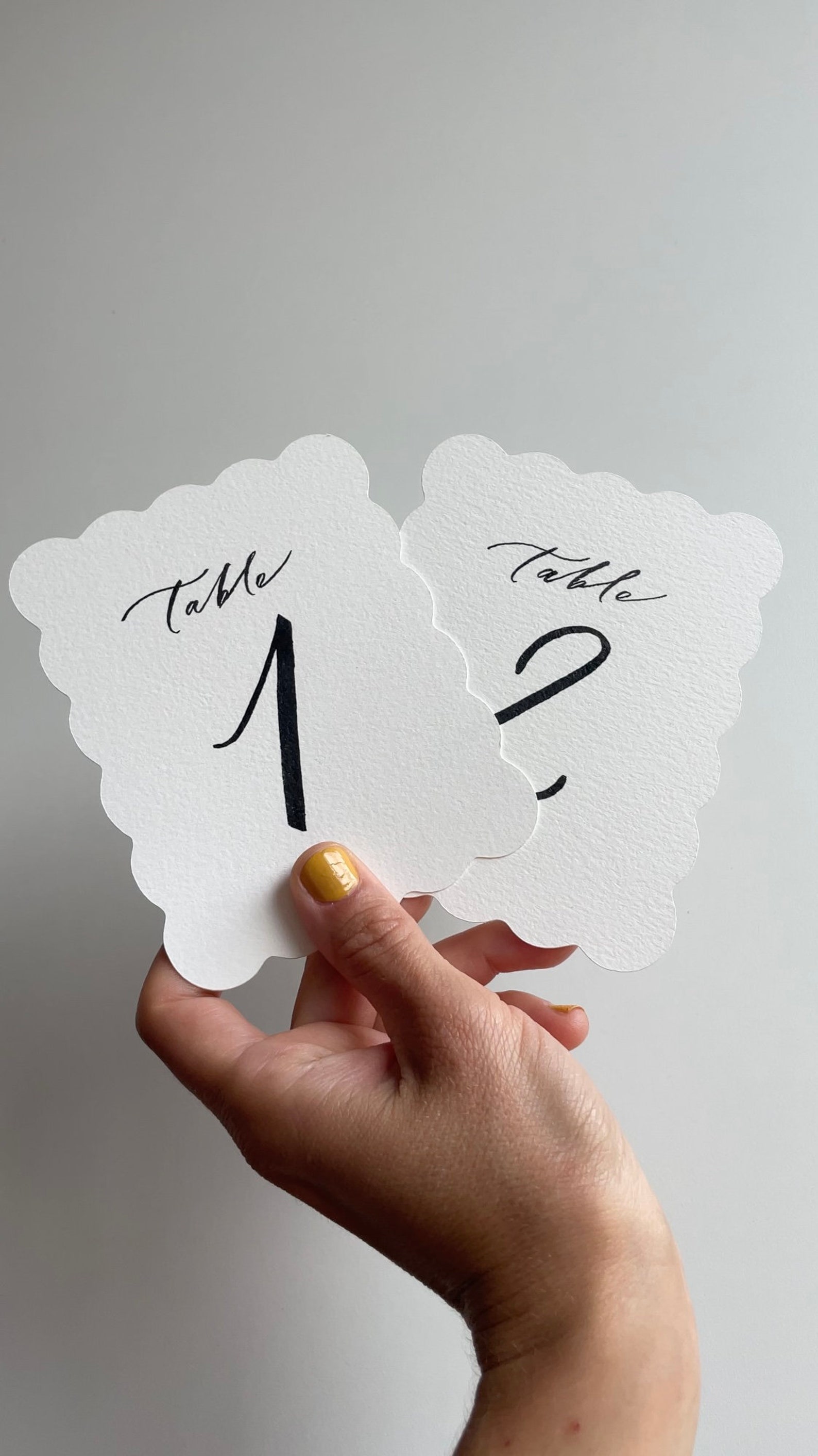 Wedding Wavy Table Numbers Handwritten - Etsy
