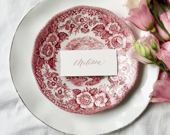 Place cards on cotton paper  | escort name cards