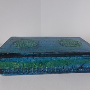 A Rare Bitossi/Aldo Londi, Rimini Blue Ceramic Box,  Italy 1960.