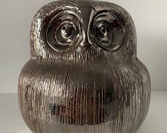 A Beautiful and Very Rare XL Silber Bitossi Aldo Londi Owl, Italy 1960