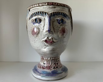 A Beautiful and very rare Carstens Face vase, in the shape of a head, Form Number 3030-24, West Germany 1970. COLLECTORS ITEM