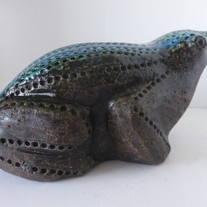 A Beautiful and Rare XL Bitossi Aldo Londi Blue/brown Frog - Etsy