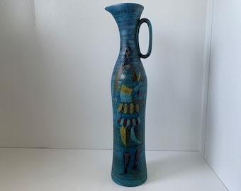 A Beautiful Jean de Lespinasse XL Vase with a decoration of a Woman, Form Number 27, France 1960.