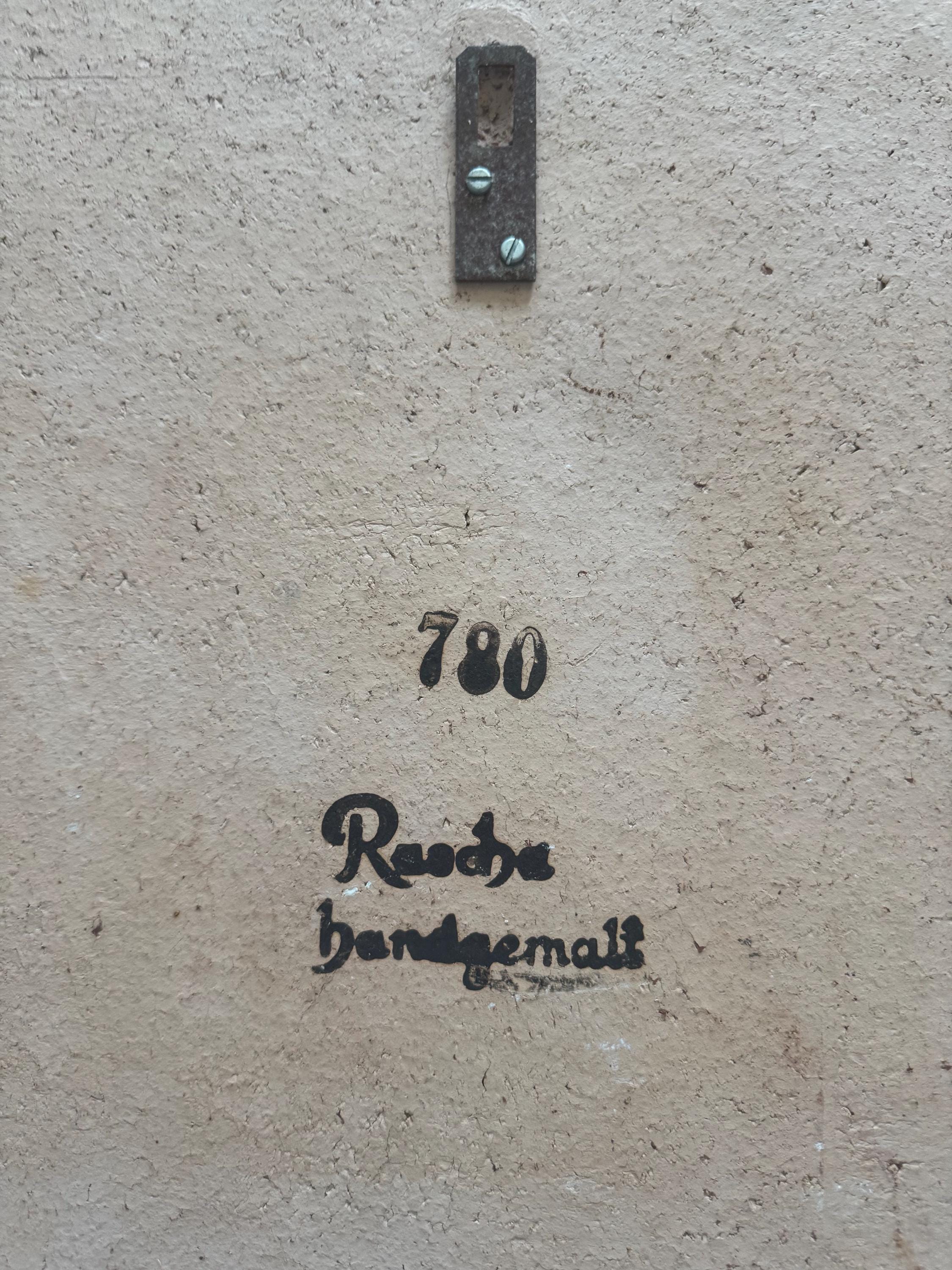 Ruscha XXL Wall Plate With Image of 3 Horses, Carried Out in 3 D