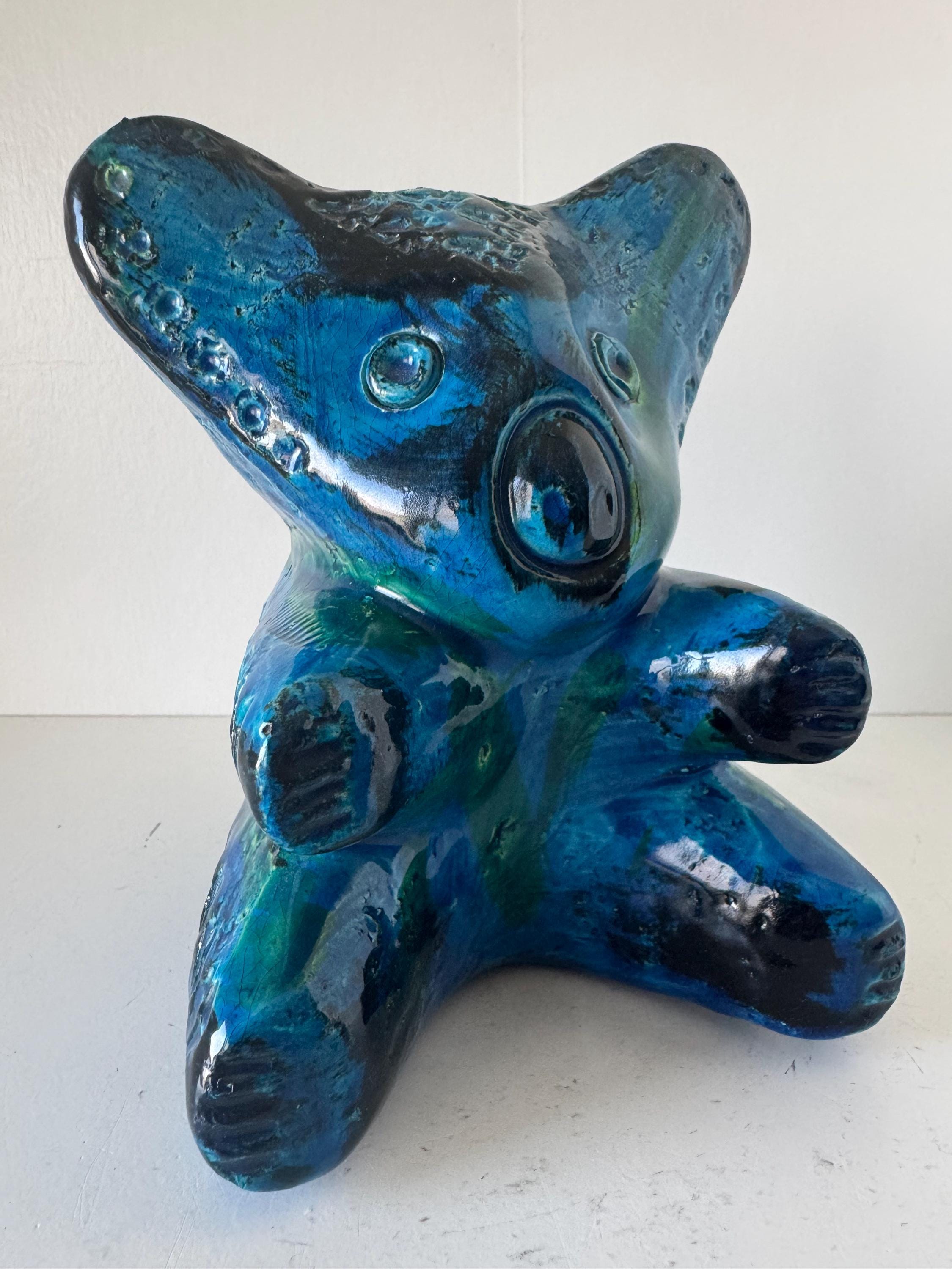 Bitossi Aldo Londi Blue Koala, Form Number T-2916, Italy 1960