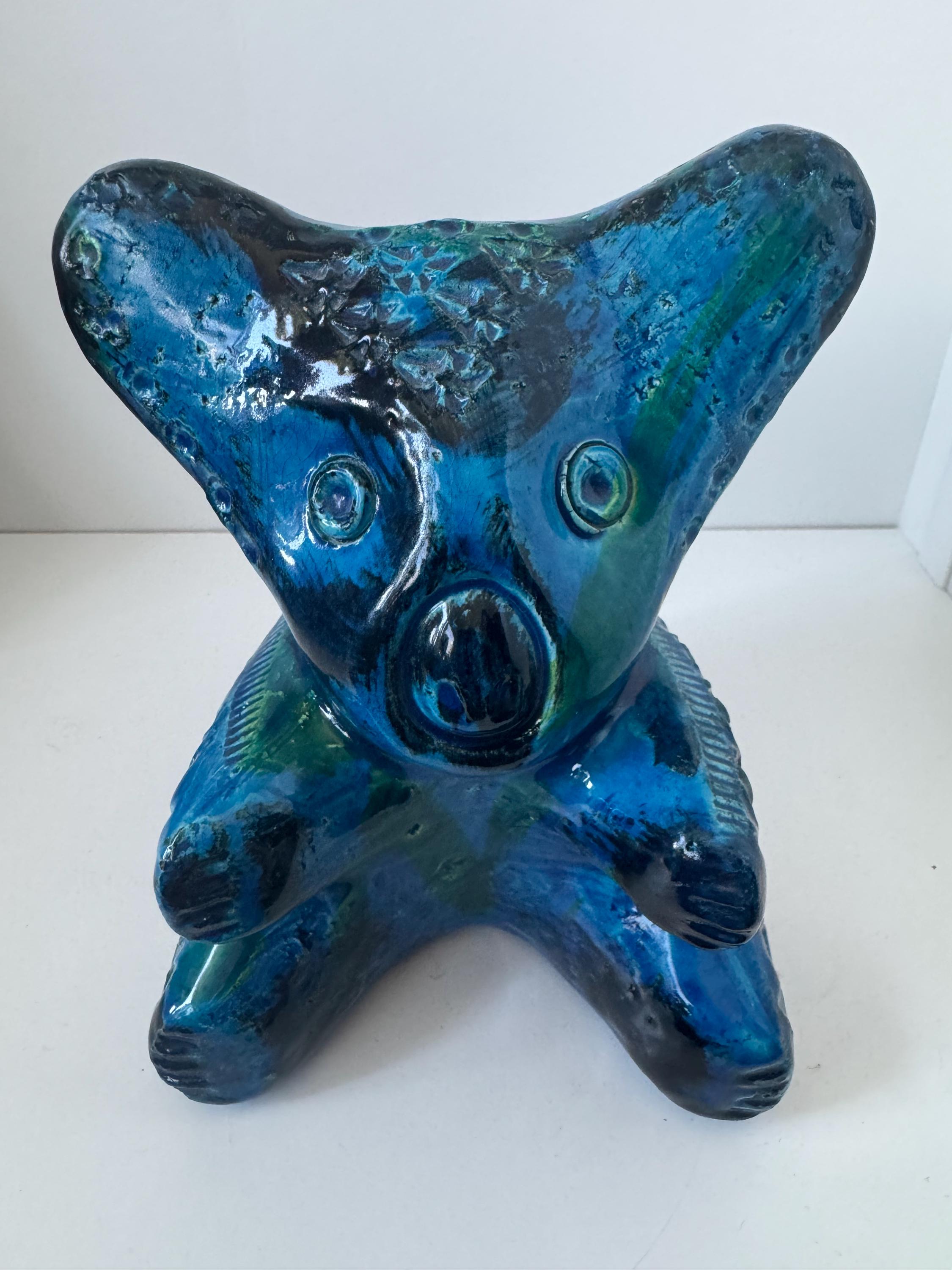 Bitossi Aldo Londi Blue Koala, Form Number T-2916, Italy 1960
