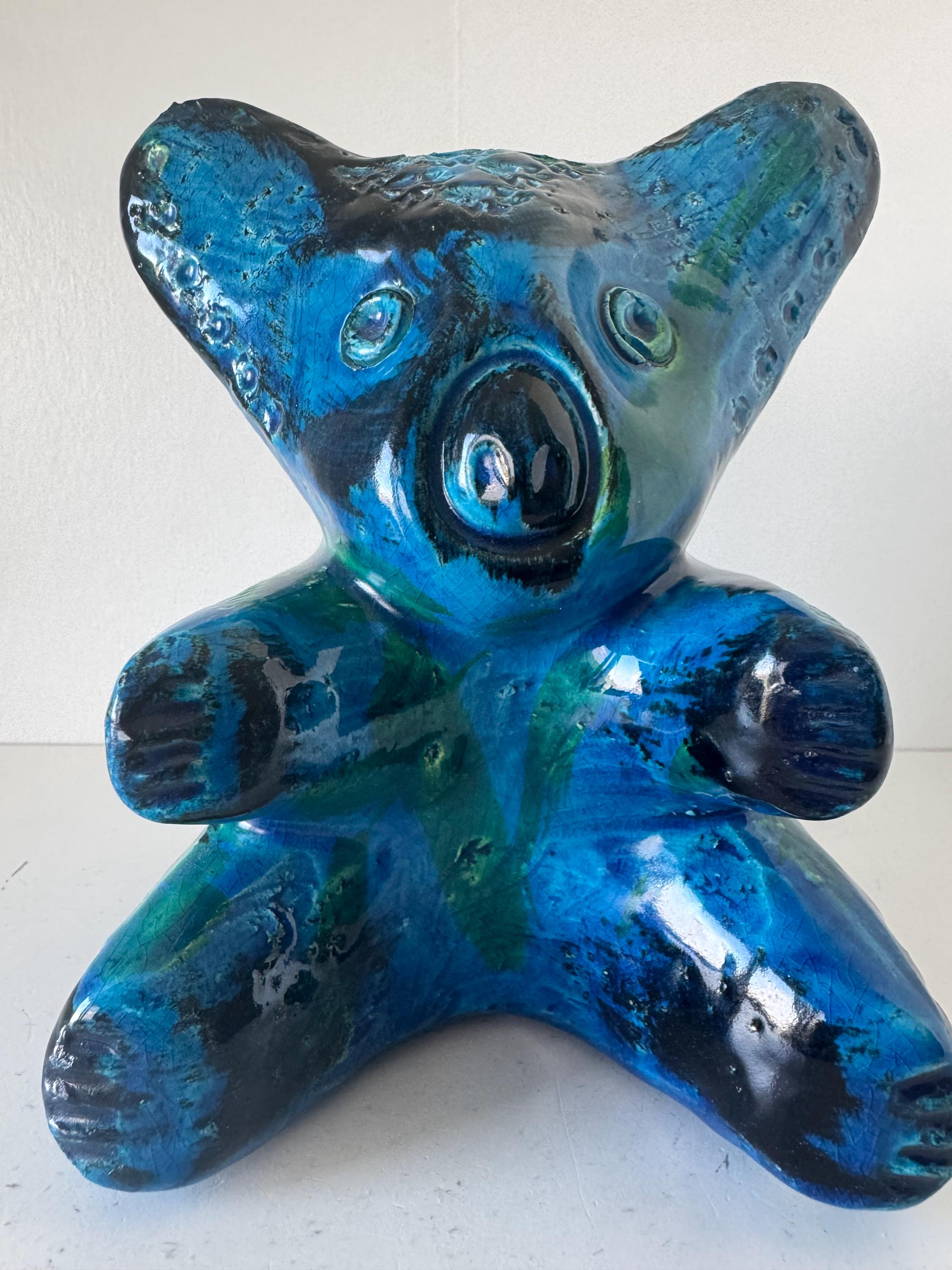 Bitossi Aldo Londi Blue Koala, Form Number T-2916, Italy 1960