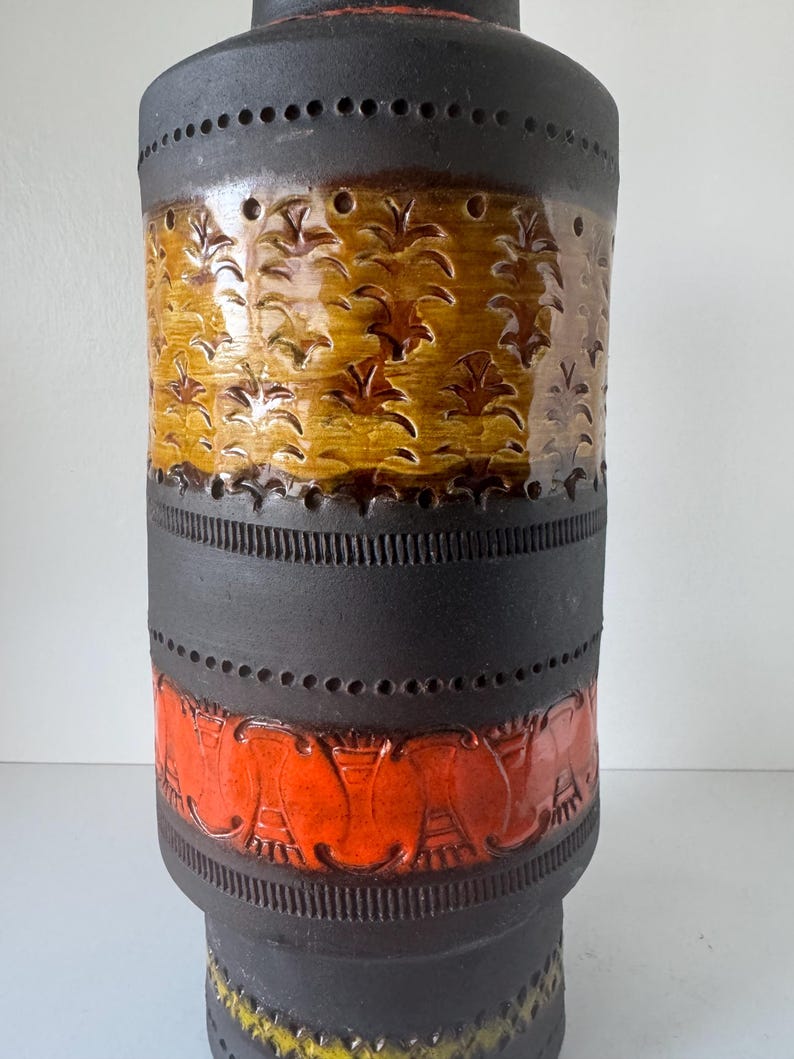 A Beautiful XL Bitossi Aldo Londi Genovese Vase, With the Rare Colors