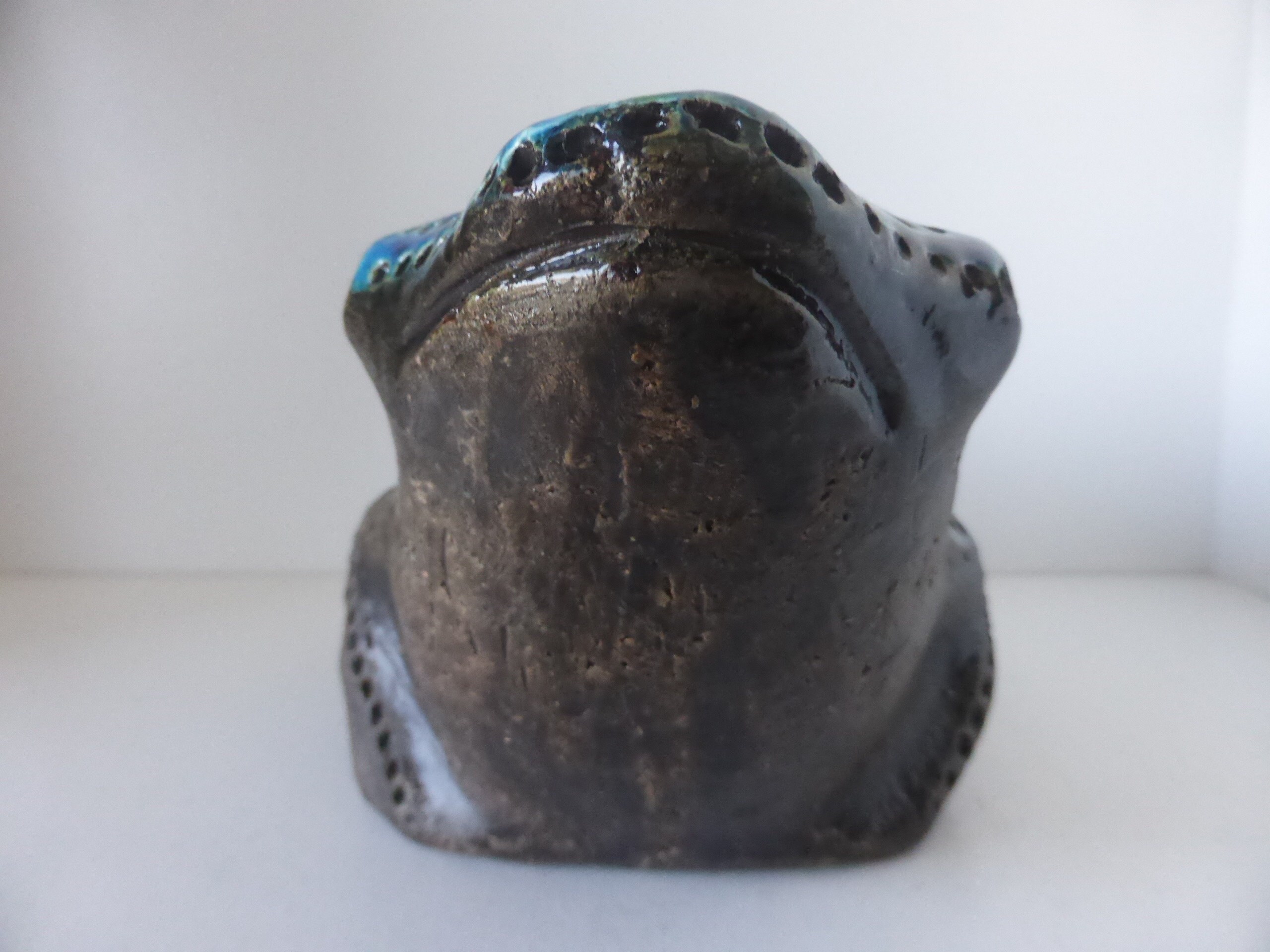 A Beautiful and Rare XL Bitossi Aldo Londi Blue/Brown Frog | Etsy