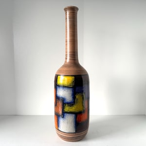 Bitossi Aldo Londi XL vase, Design Vetrata, With Form Number V 178-35, Italy 1960.