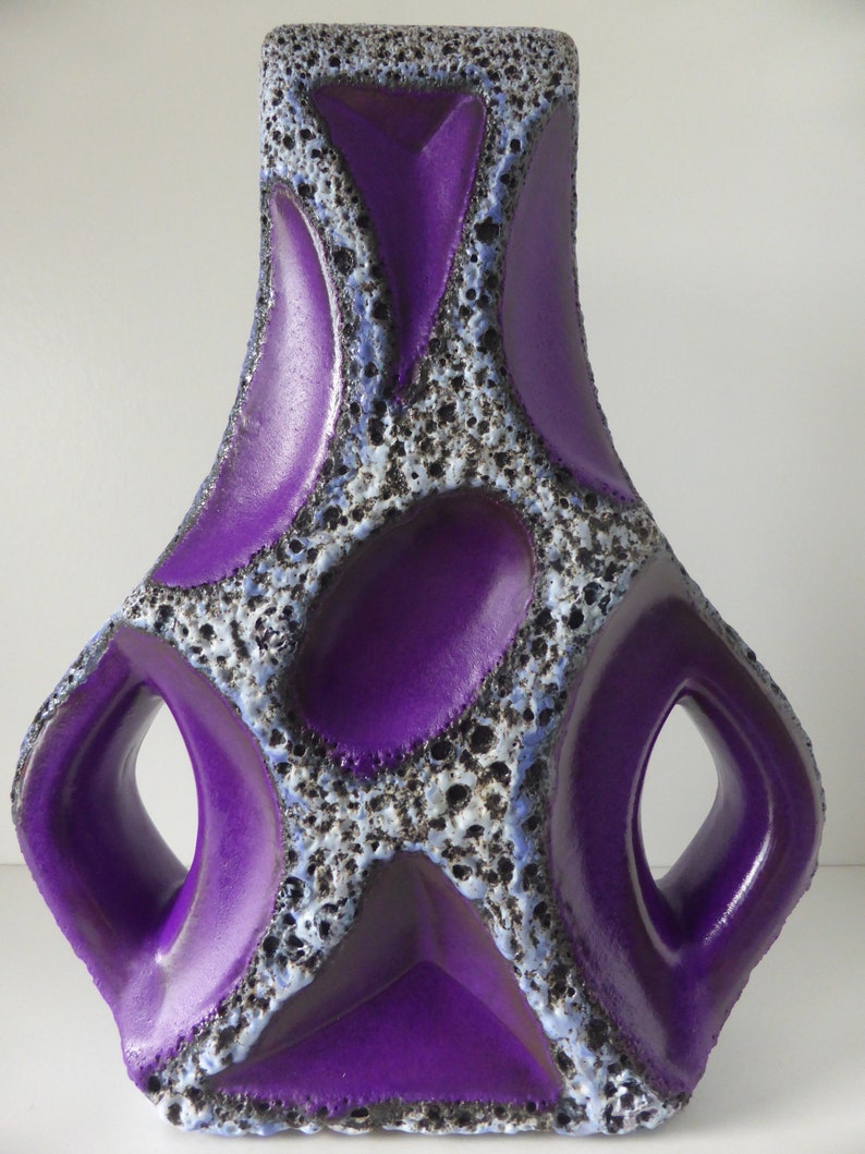 A Beautiful Purple Roth Fat Lava XL Guitar Vase with form Etsy