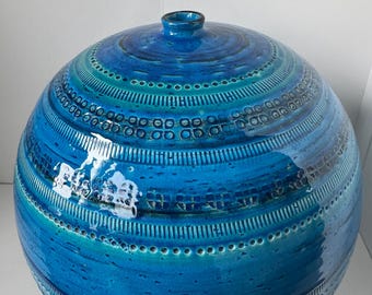 RESERVED A Bitossi Aldo Londi Ceramic Fritte Glaze Box, With