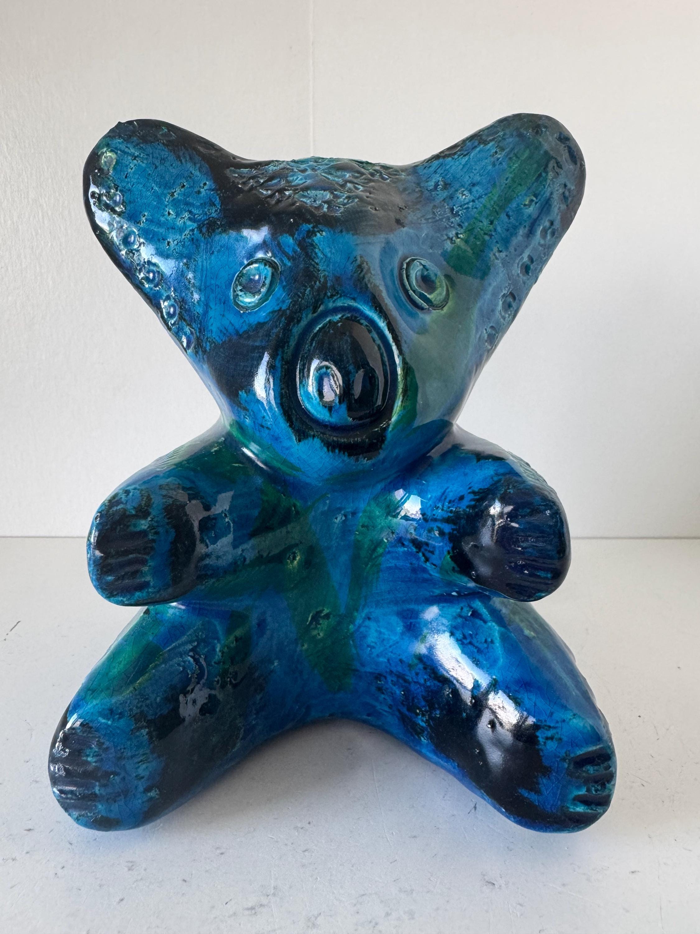 Bitossi Aldo Londi Blue Koala, Form Number T-2916, Italy 1960