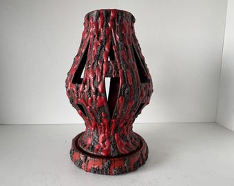 Rare Vintage West German Ceramano Fire Vase Mid-century Pottery