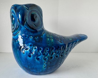 A Very rare and Beautiful Bitossi Aldo Londi Owl , Italy 1960