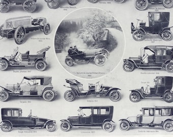 Automobiles, Vintage Cars From 1770 to 1914, Large Format