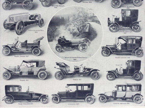 Automobile Old Cars 1770 to 1914 Large Format Automobiles