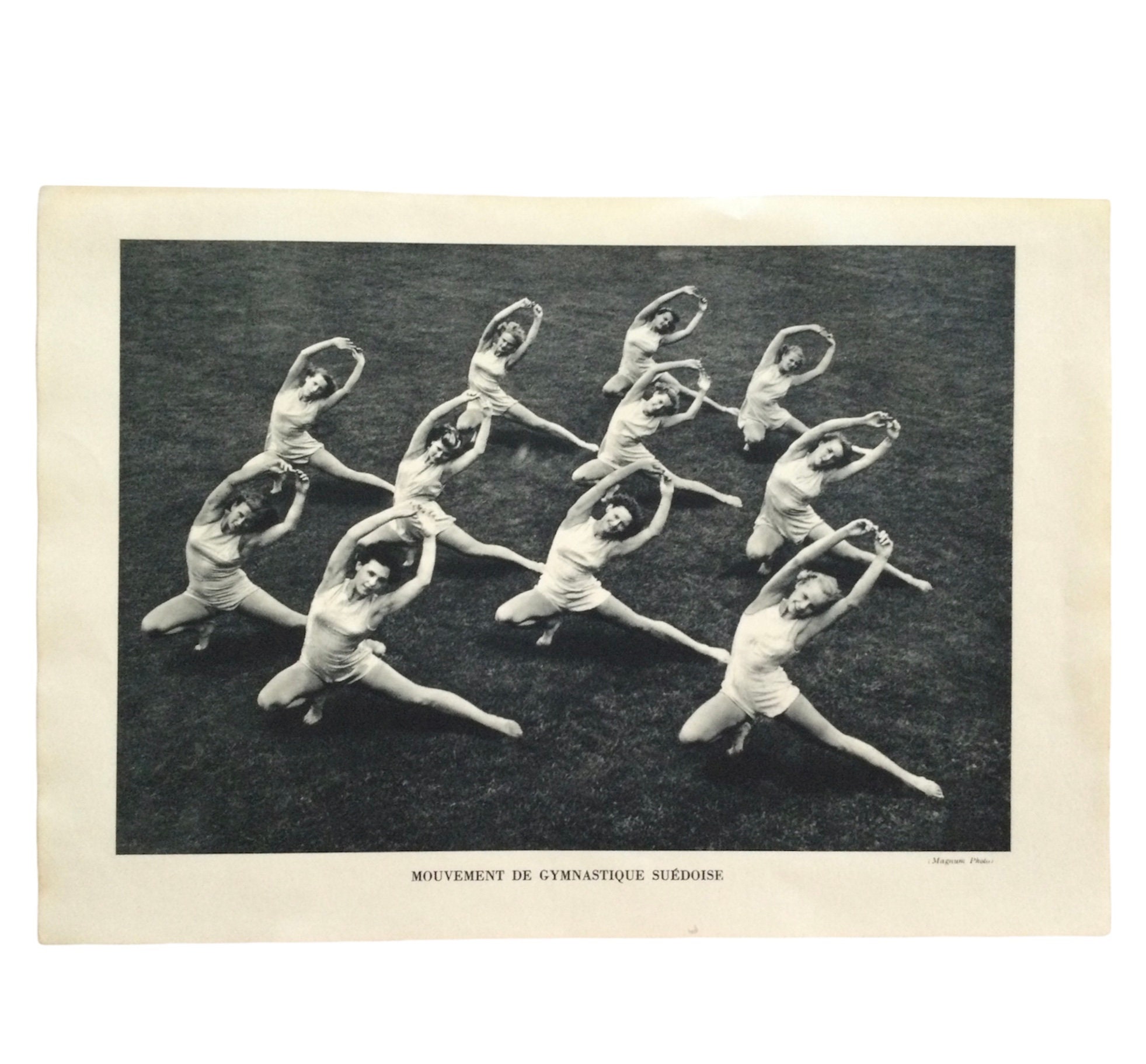 Danse - Gymnastique Suédoise Swedish Gymnastic Movement Sport Print Vintage Antique France Poster Fr