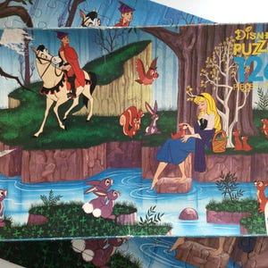 Rompecabezas de la Princesa Durmiente de 1969, rompecabezas vintage, rompecabezas antiguo, juguete antiguo, juego de mesa, rompecabezas Schmidt