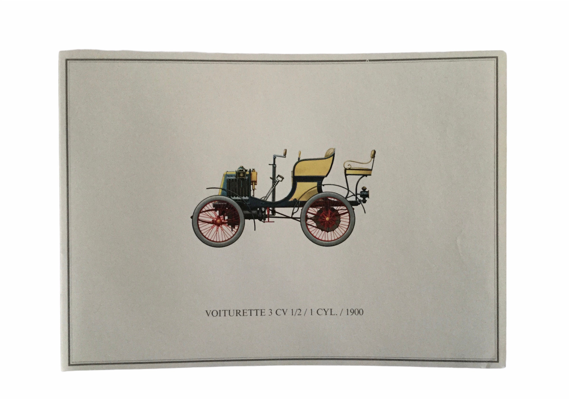 Renault Automobiles - Voiture Ancienne Voiturette 3 Cv Planche Originale Original Antique France Pri