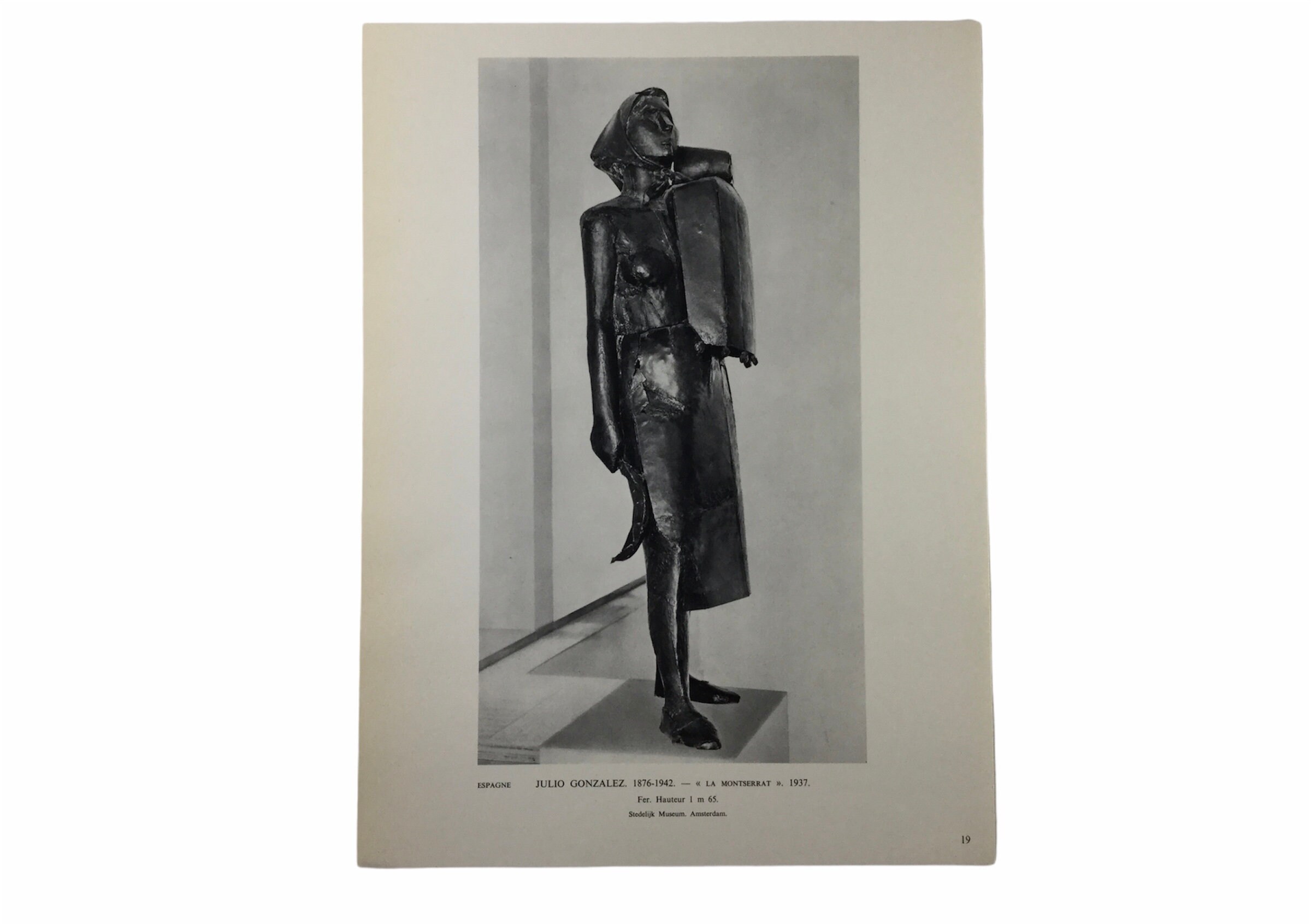 Art Print - Julio Gonzalez La Montserrat Poster Vintage Affiche Antique French Vintage Français