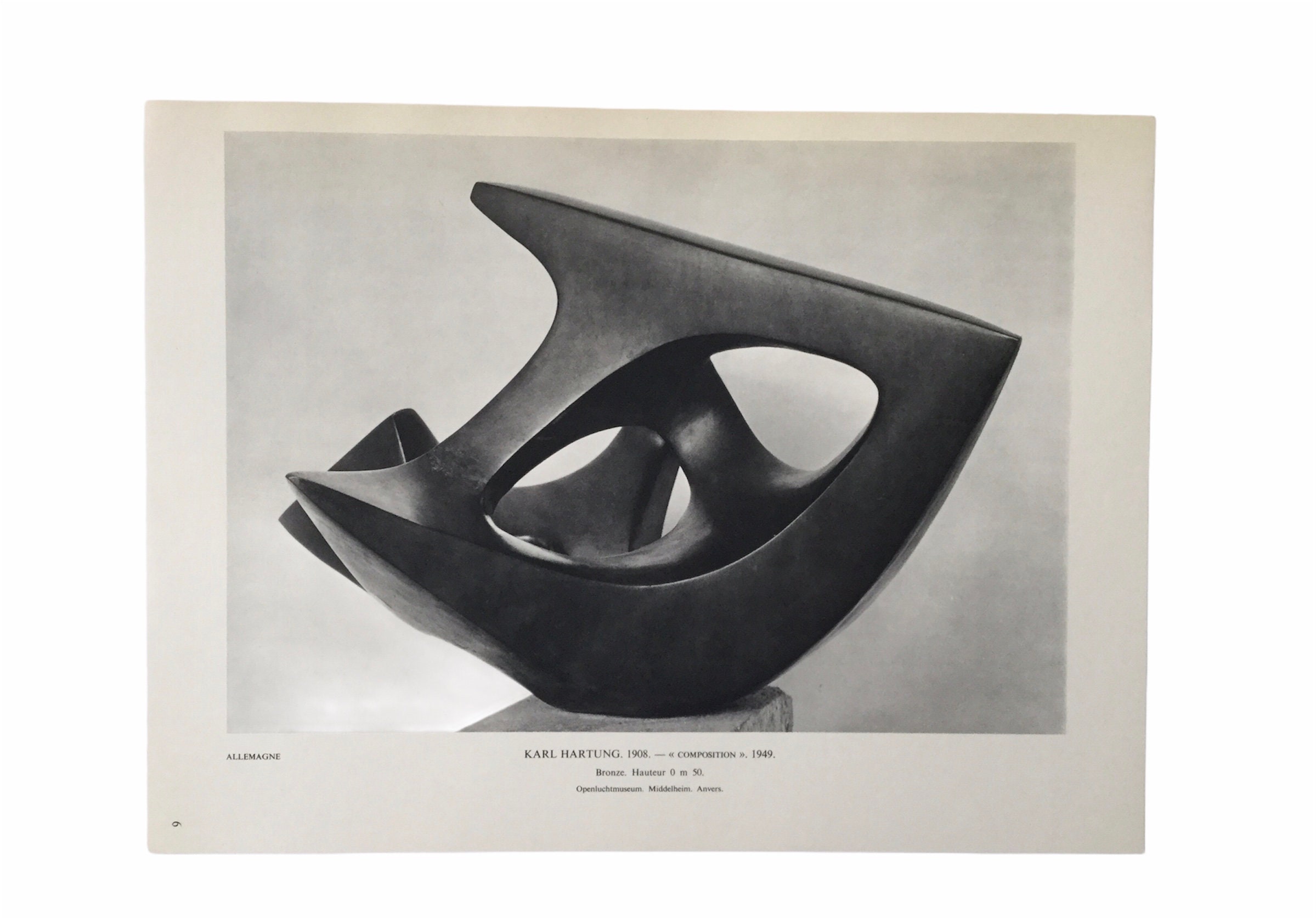 Print Art - Karl Hartung Composition Grand Format Poster -Original Antique France Print Original Vin