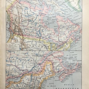 1922 Canada Map, Antique Map, Antique Canada Print - Vintage Print, Vintage Illustration