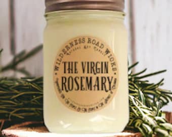 THE VIRGIN ROSEMARY Soy Candle | Small Batch | Handpoured | Holiday Scent | Christmas | Herbal | Kitchen