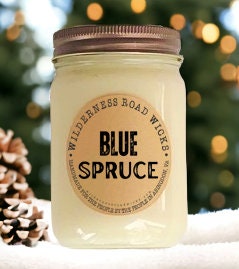 Wood Candle Scent - Enchanted Forest - Blue Spruce Scent Candle in Gla –  Full Baked Ideas