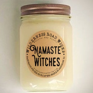 NAMASTE WITCHES | Natural Soy Candle | Cinnamon | Spice | Patchouli | Earthy | Halloween Scent