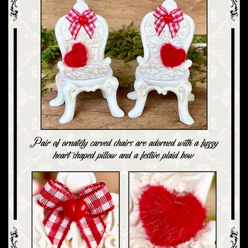 Valentine Miniature/Dollhouse Romantic shops Bistro Mi Amore Table for Two