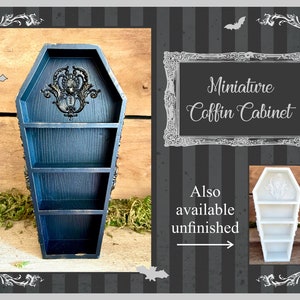 Dollhouse / Miniature Coffin Cabinet Bookshelf: Halloween Furniture