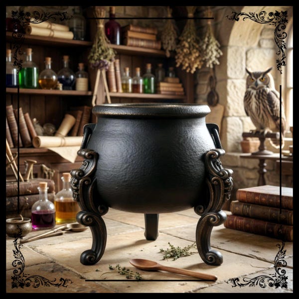 Miniature/Dollhouse 1:12 Scale Magical Cauldron