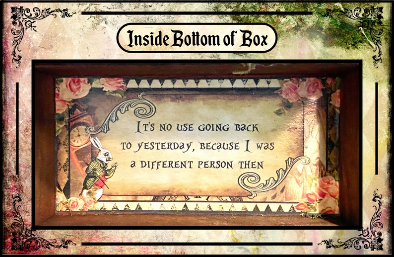 Whimsical Alice in Wonderland Treasure Chest / Box & Drink Me Etsy