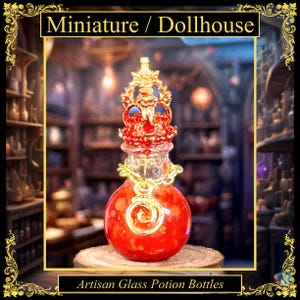 The Elixirs and Enchantments Dollhouse / Miniature Glass Potion Bottle Collection - Designed to fit 1:12 Scale and Up